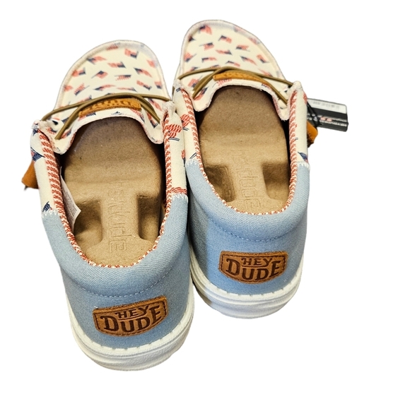 Hey Dude Wally Americana Flag Mens Casual Slip-On Shoes NEW - Picture 3 of 6